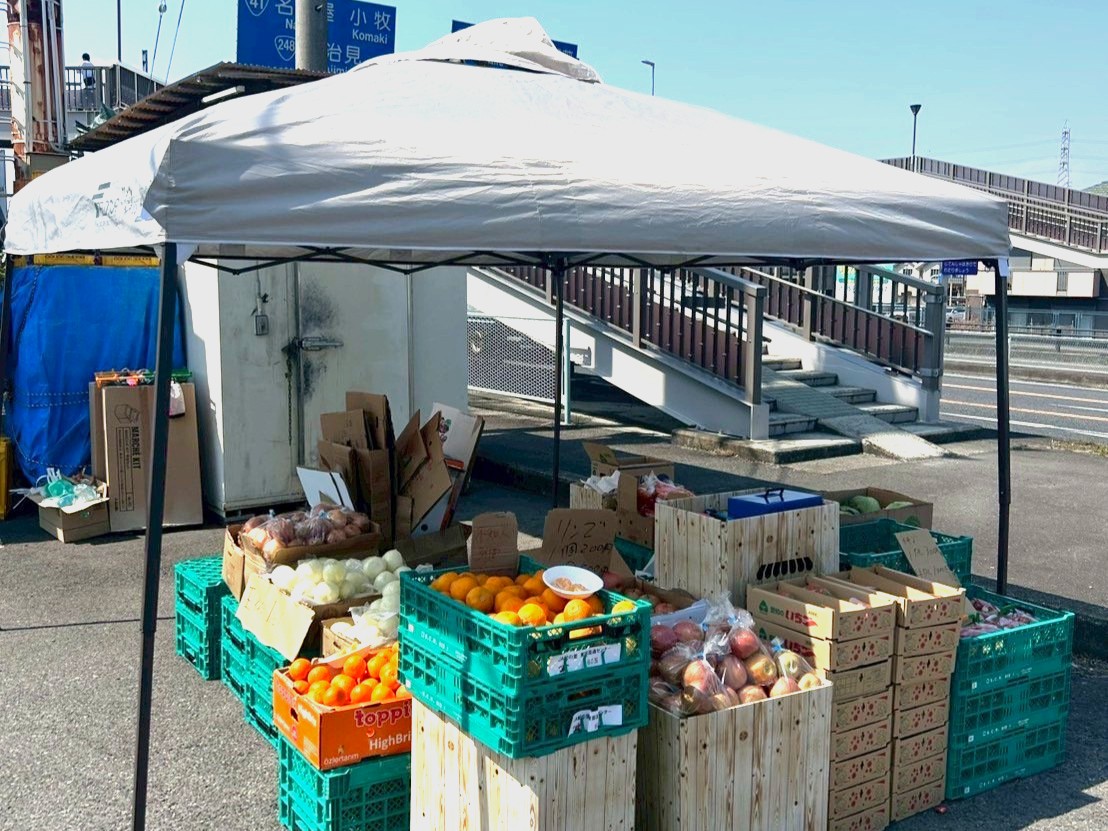野菜詰め放題イベント設営の様子